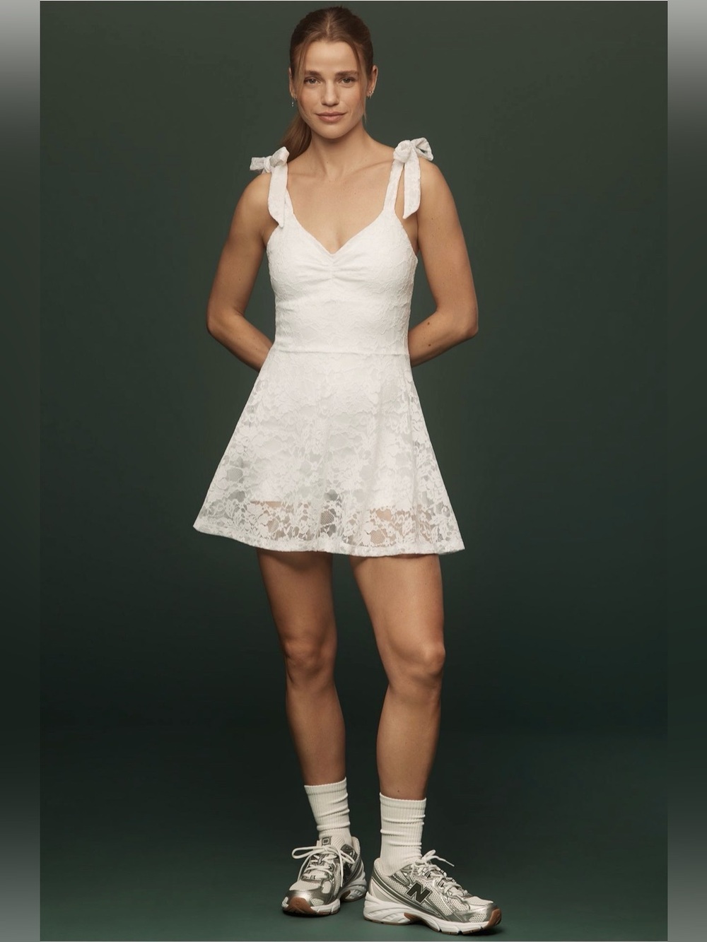 NWT Beach Riot Lace Pixie Dress Large White Lace Bridal Tennis Dress
